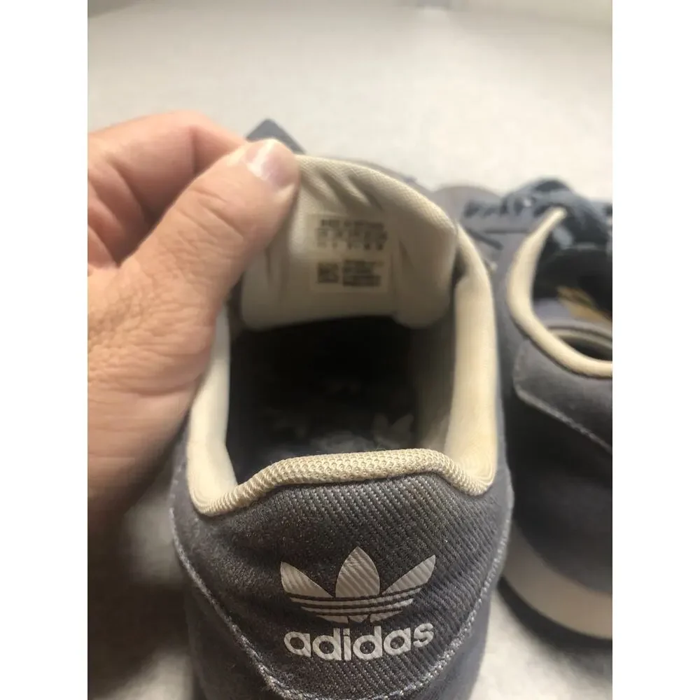 Adidas Samoa Shoes Mens Size 7.5 Blue Gray Tennis Walking Low Top